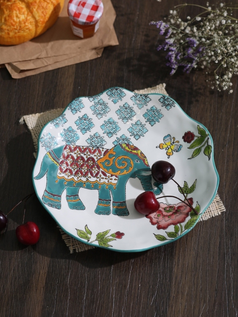 

Chumbak Off-White Printed Ceramic Plate