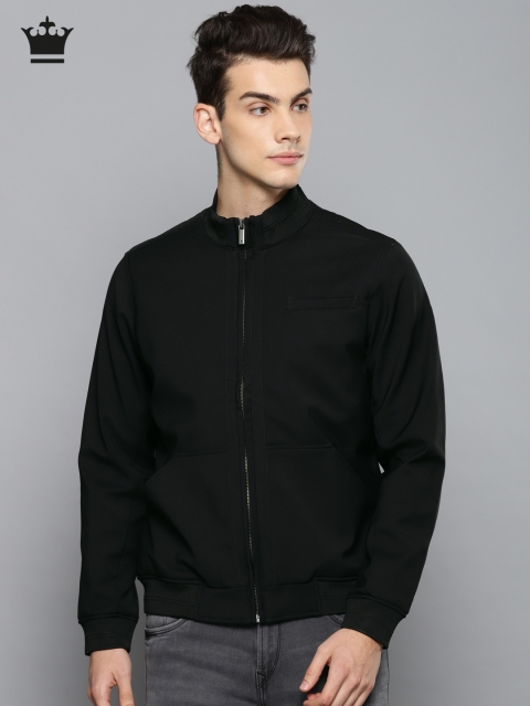 

Louis Philippe Men Black Solid Bomber