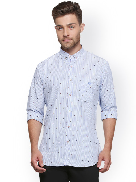 

Van Heusen Sport Men Blue Printed Slim Fit Casual Shirt