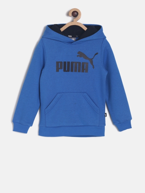 

Puma Boys Blue Solid ESS No.1 Hoody Sweatshirt