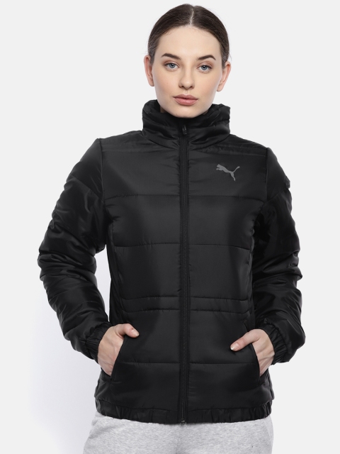 

Puma Women Black Solid Slim Fit ESS PADDED Jacket