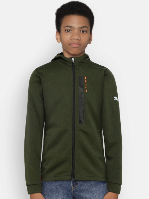 

Puma Boys Olive Green ENERGY FZ Hoody B Sweatshirt