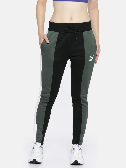 

Puma Women Black & Grey Retro Regular Track Pants