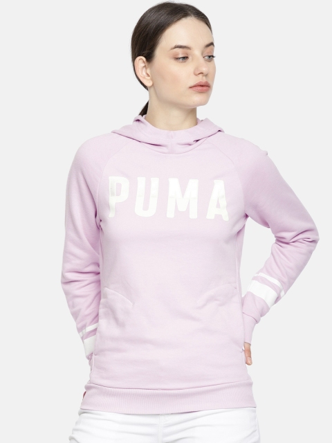 

Puma Women Pink Printed ATHLETIC Hoody Sweatshirt