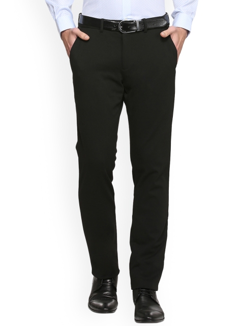 

Van Heusen Men Black Slim Fit Formal Trousers