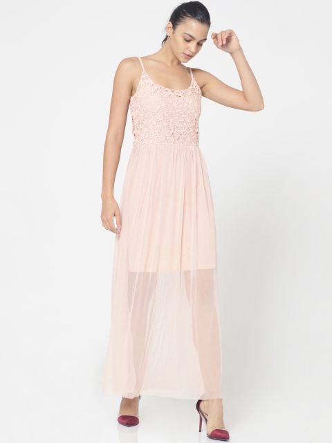 

ONLY Women Pink Self-Design Maxi Dress