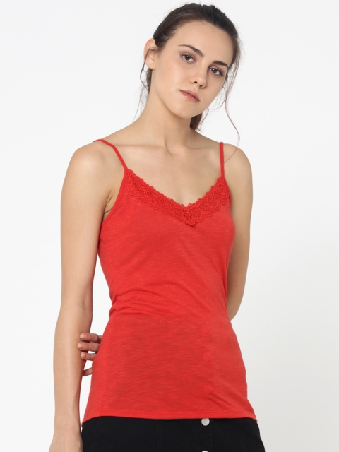 

ONLY Women Red Solid Top
