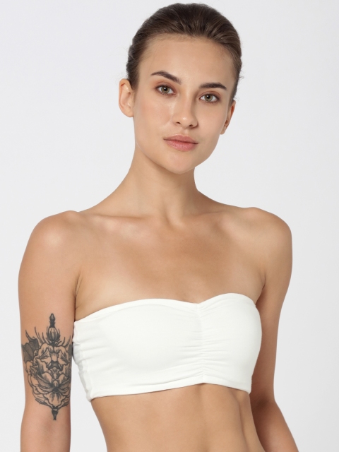 

ONLY Women White Solid Tube Top