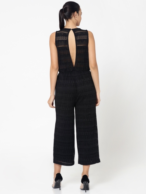 

ONLY Black Self Design Basic Styled Back Jumpsuit