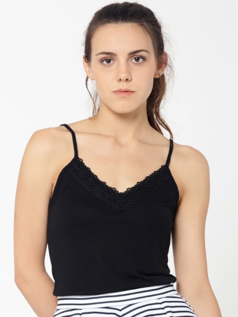 

ONLY Women Black Solid Top