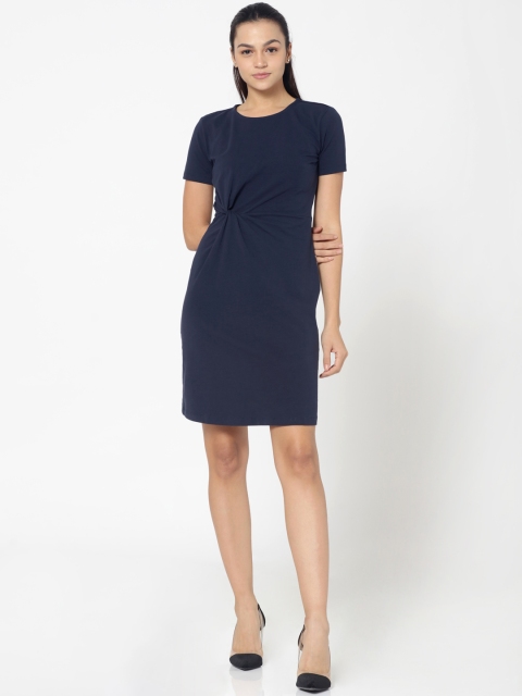 

ONLY Women Navy Blue Solid A-Line Dress