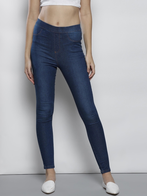 

DOROTHY PERKINS Blue Washed Eden Regular Fit High-Waist Jeggings