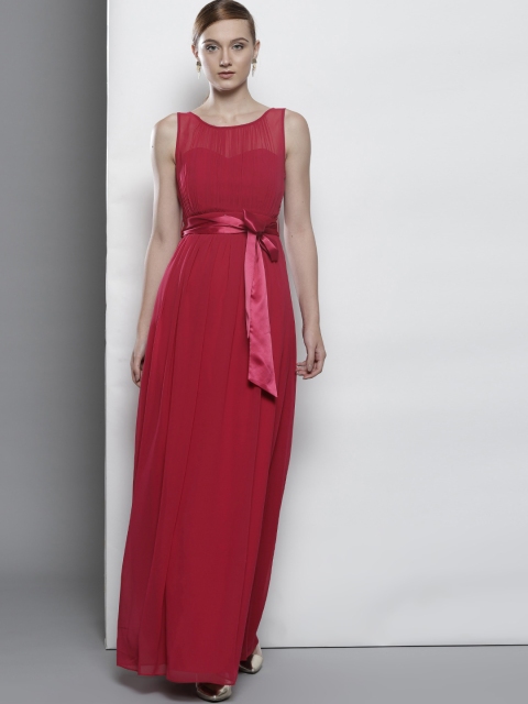 

DOROTHY PERKINS Women Magenta Solid Maxi Dress