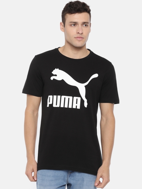 

Puma Men Black Printed Classics Logo T-shirt