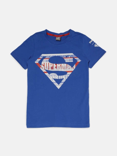 

Puma Boys Blue Justice League Round Neck T-shirt
