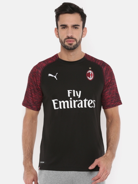 

Puma Men Black Printed dryCELL AC Milan THIRD Shirt Replica SS with Sponsor Logo T-shirt