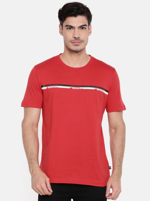 

Puma Men Black ELEVATED ESS Printed T-shirt, Red