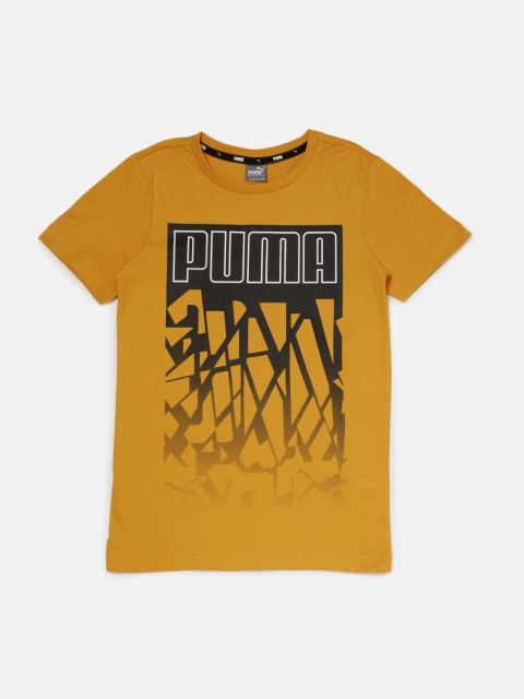 

Puma Boys Yellow Printed Round Neck T-shirt