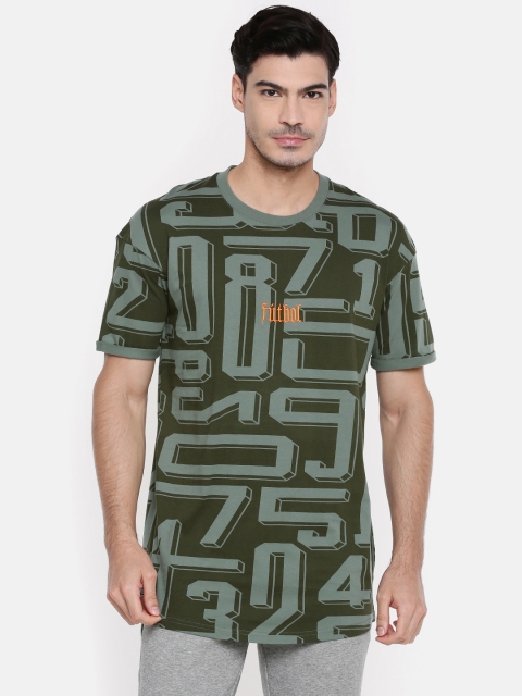 

Puma Men Green Printed Round Neck T-shirt