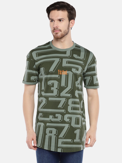 

Puma Men Green Printed Round Neck T-shirt