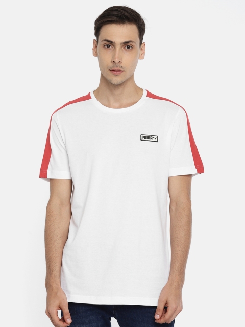 

Puma Men White Solid T7 Spezial T-Shirt