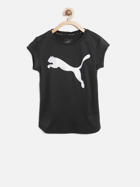 

Puma Girls Black Printed Round Neck T-shirt