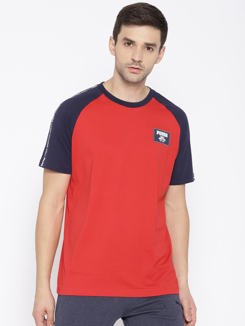 

Red & Navy Blue Rebel Block Raglan T-Shirt