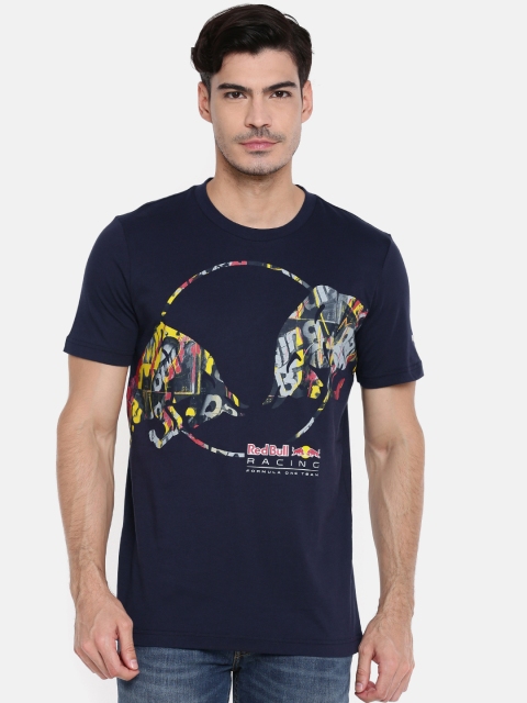 

Puma Navy Blue Red Bull Racing Double Bull NIGHT SKY Printed T-shirt