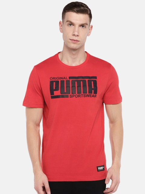 

Puma Men Red Athletics Printed Round Neck T-shirt