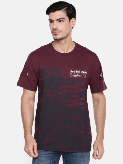 

Puma Men Burgundy Printed Round Neck T-shirt