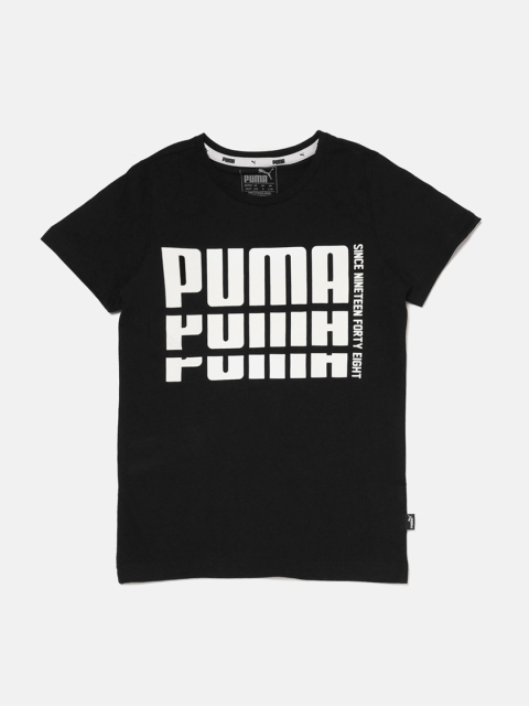 

Puma Boys Black Printed Round Neck T-shirt