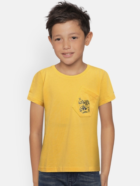 

Puma Boys Yellow Printed Round Neck T-shirt
