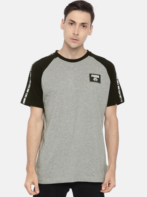 

Puma Men Grey Solid Rebel Block T-shirt