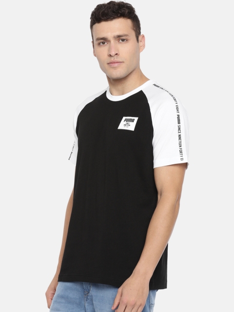 

Puma Men Black Solid Rebel Block T-shirt
