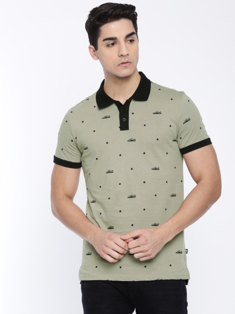 

Puma Men Grey & Black Printed Slim Fit India AOP Polo T-shirt