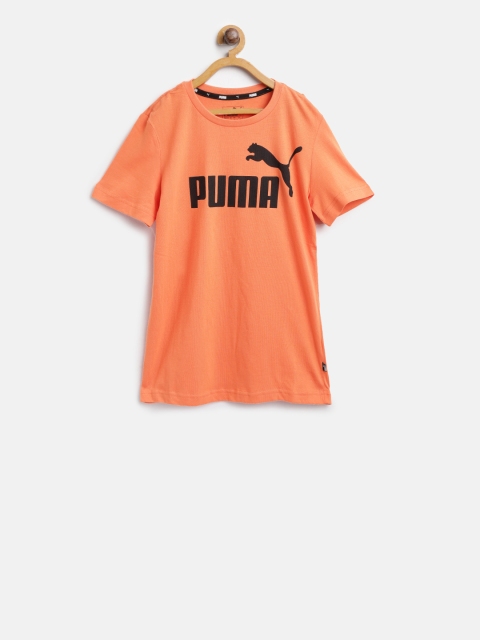 

Puma Boys Orange Printed Round Neck T-shirt