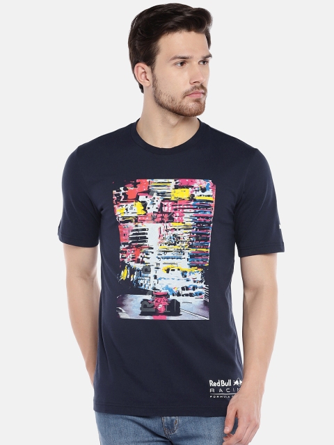 

Puma Men Navy Blue RBR Life Graphic Printed NIGHT SKY T-shirt