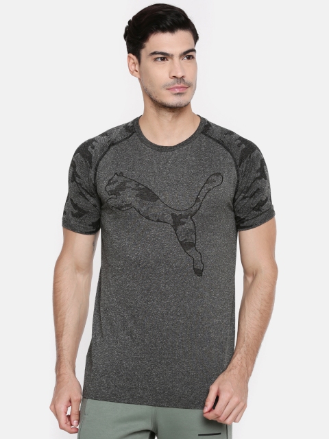 

Puma Men Charcoal Grey Tec Sports EvoKNIT Seamless T-Shirt