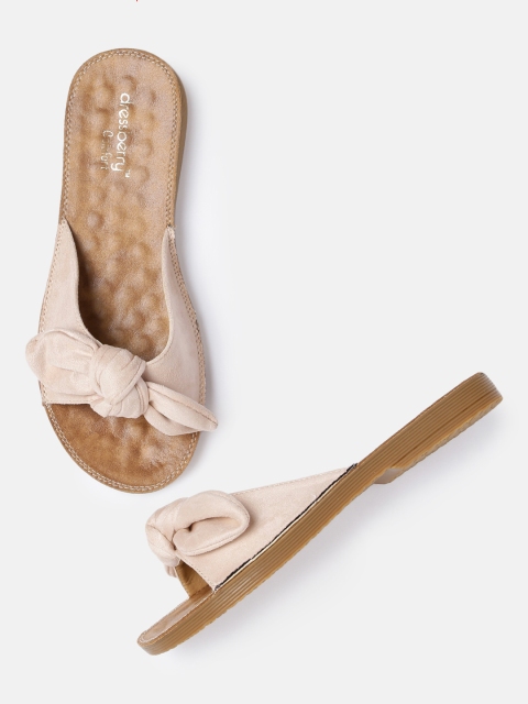 

DressBerry Comfort Women Pink Solid Open Toe Flats