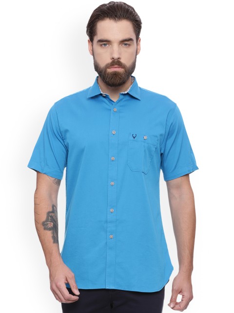 

Allen Solly Men Blue Solid Casual Shirt