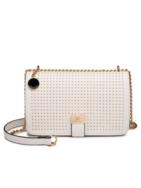 

Diana Korr White Self Design Sling Bag