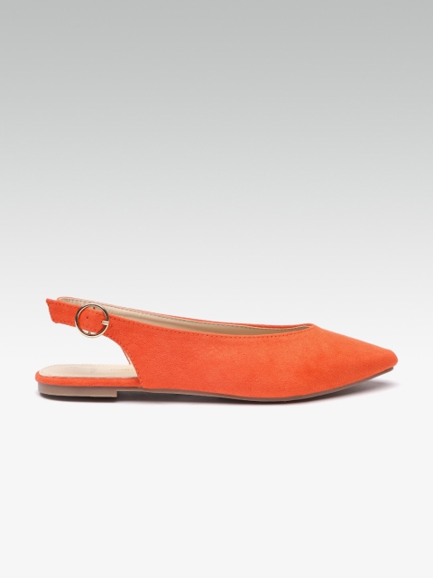 

DOROTHY PERKINS Women Orange Solid Flats