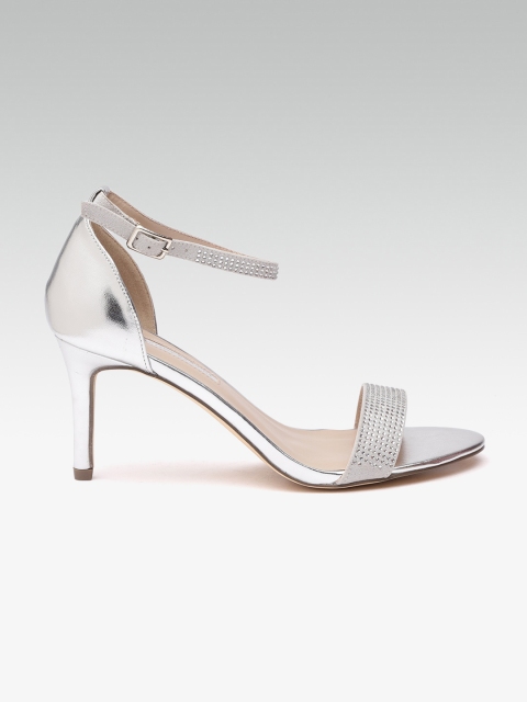 

DOROTHY PERKINS Women Silver-Toned Embellished Heels