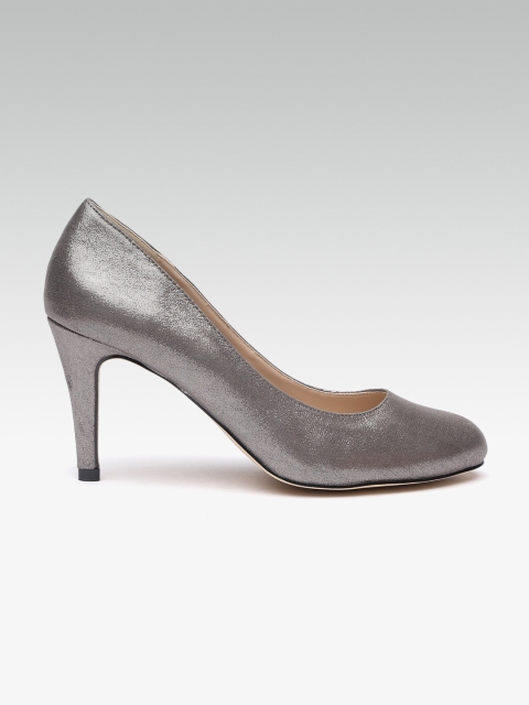 

DOROTHY PERKINS Women Gunmetal-Toned Solid Pumps, Metallic