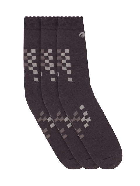 

JUMP USA Men Brown Pack of 3 Calf length Socks