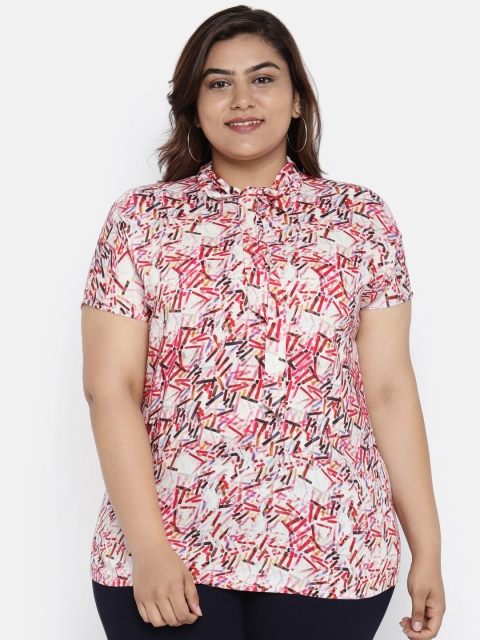 

aLL Plus Size Pink Printed Top