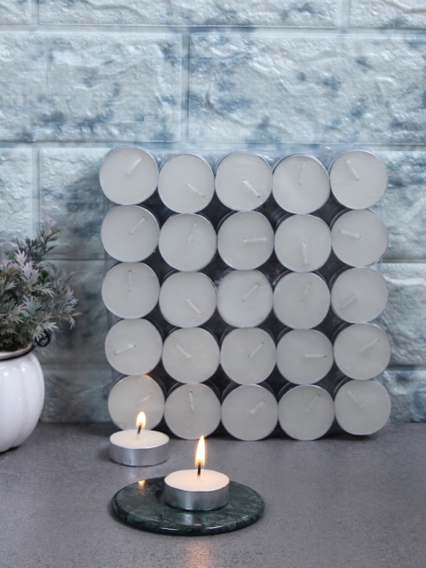 

Resonance Set of 100 Festive White Non Aromatic Tea Light Candles