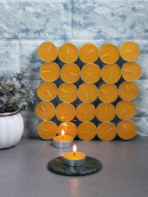 

Resonance Set of 100 Yellow Non-Aromatic Tea Light Candles