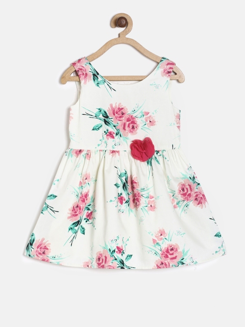 

The Childrens Place Girls White Printed A-Line Dress