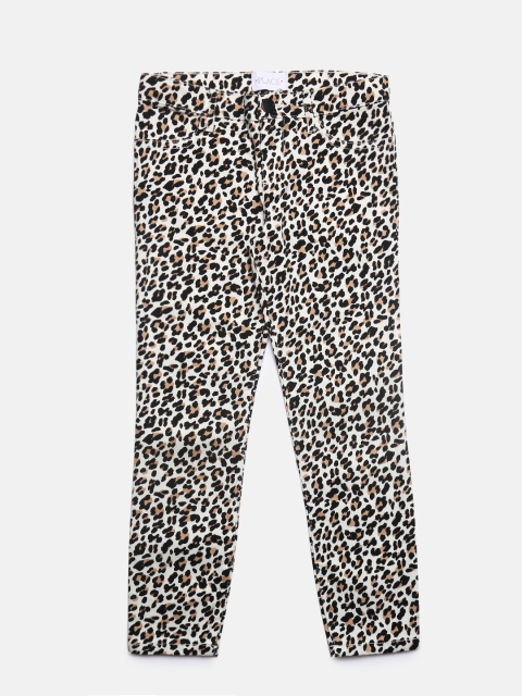 

The Childrens Place Girls White & Black Printed Jegging